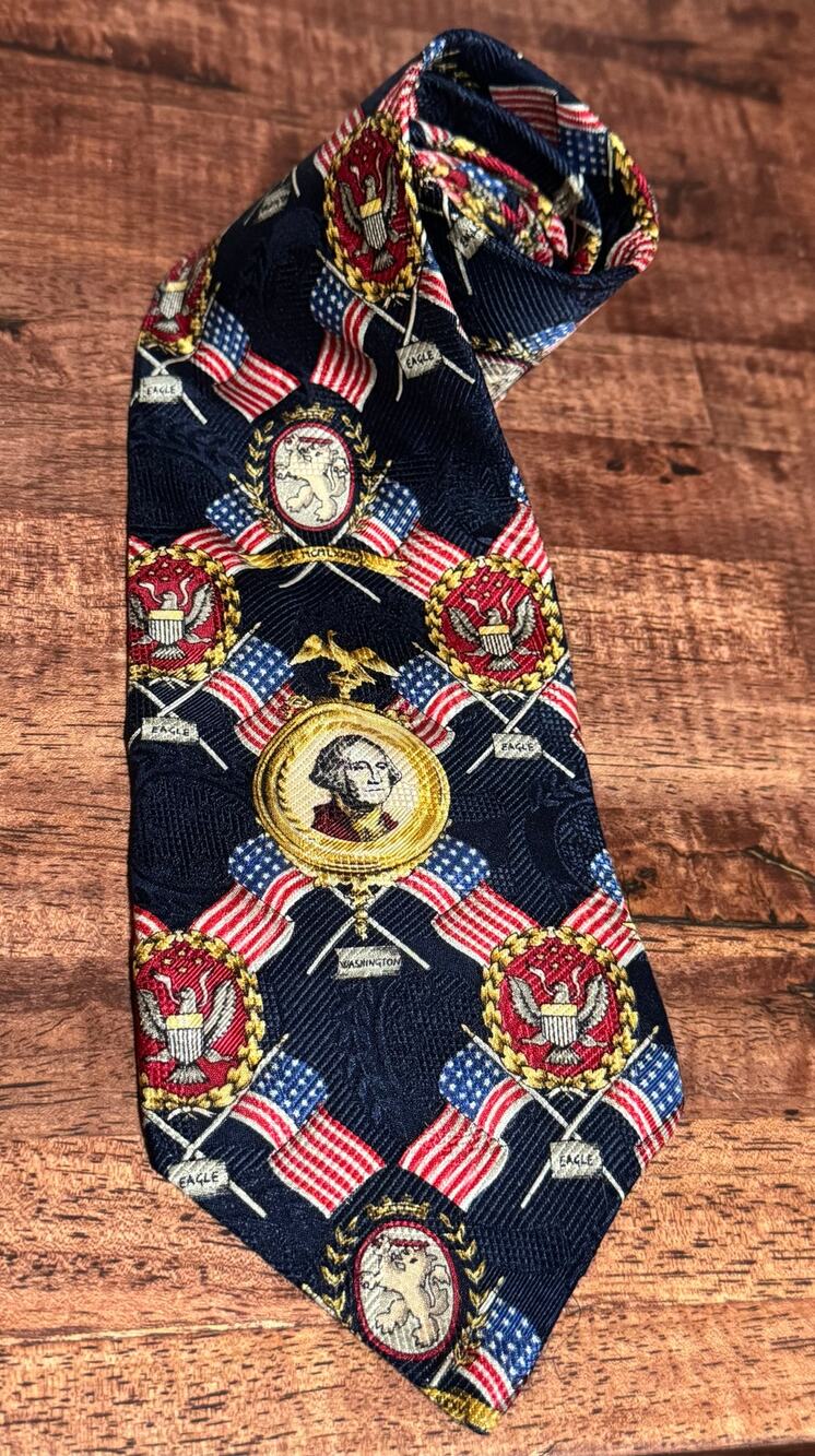 Tommy Hilfiger George Washington Presidential Tie 57 x 4 in